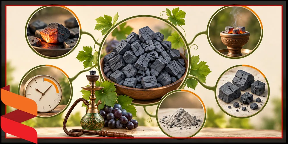 ویژگی های زغال انگور قلیان