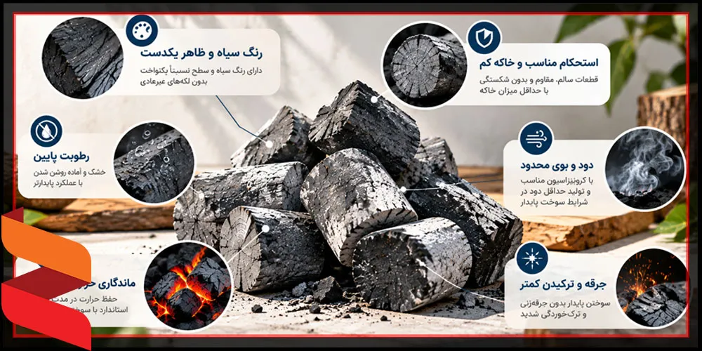 ویژگی های زغال بافوری مرغوب