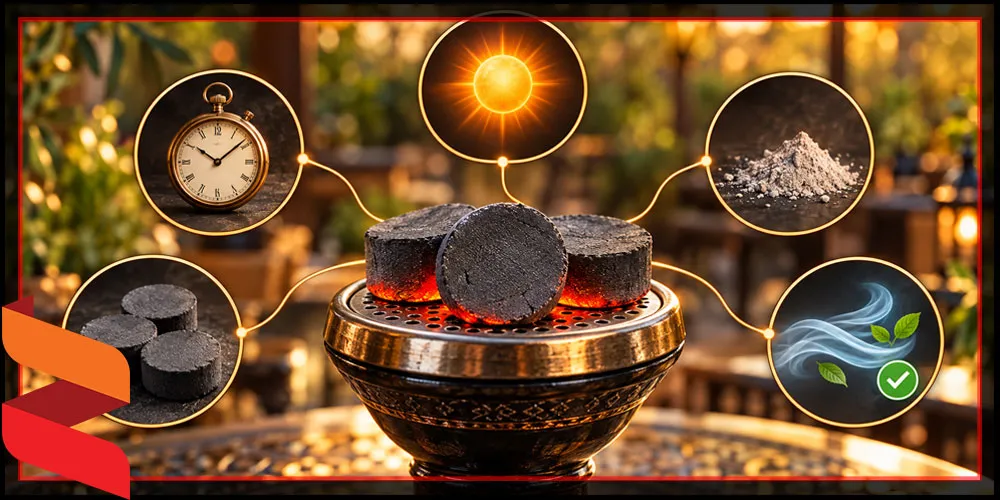 ویژگی های زغال قلیان با کیفیت